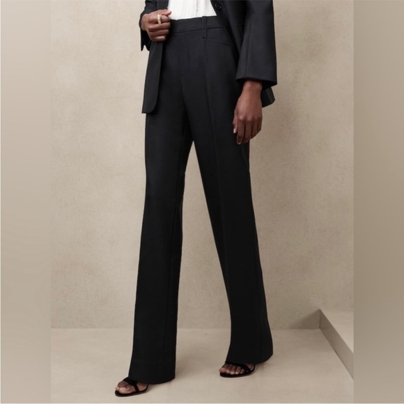 FINAL MARKDOWN! Banana Republic Black Lido Straight Italian Wool Pant - Picture 4 of 7